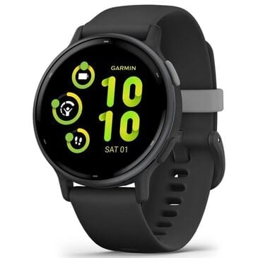 Garmin Vivoactive 5 Smartwatch 30.4mm Slate Aluminum Bezel Black Case with Silicone Band, , large