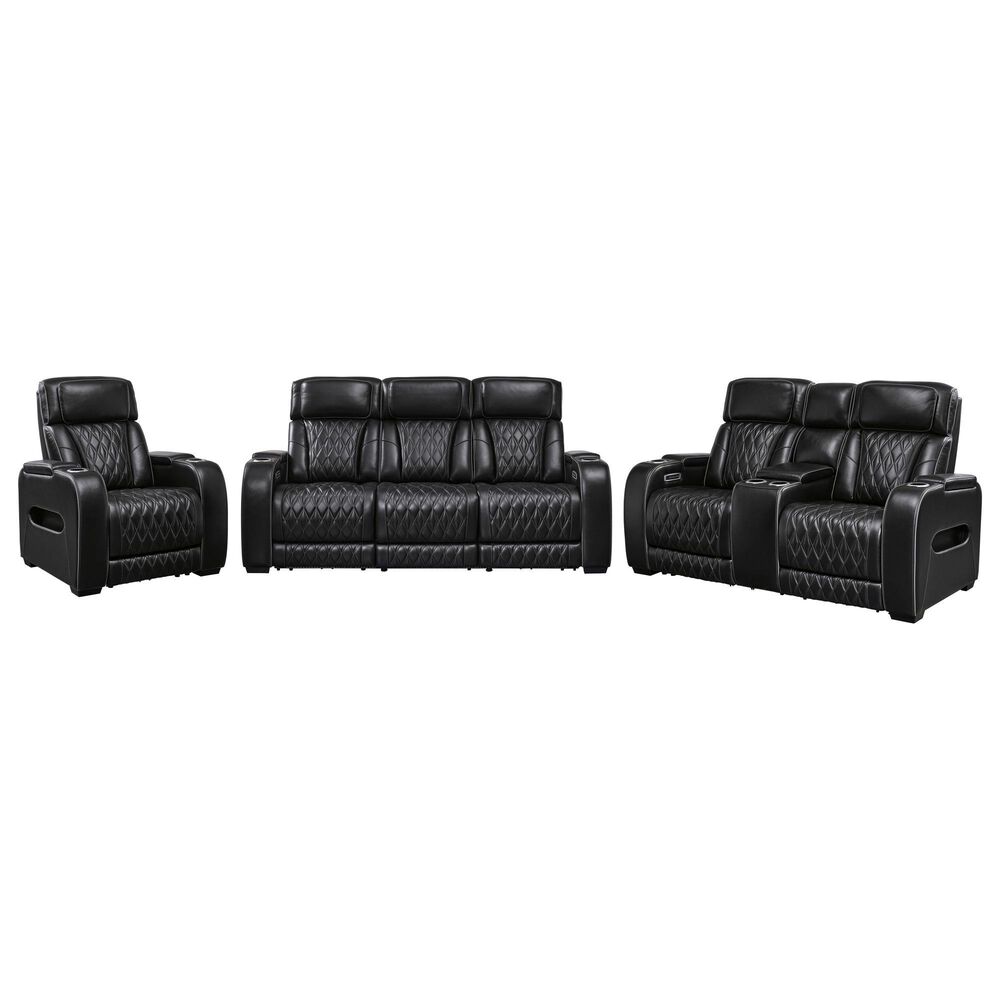 Ashley Boyington 3-Piece Power Reclining Living Room Set in Black, , large
