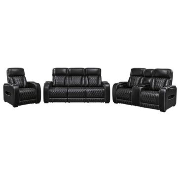 Ashley Boyington 3-Piece Power Reclining Living Room Set in Black, , large