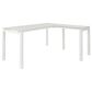 Ashley Baraga 61" L-Desk with Glass Top in White, , large