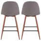Lumisource Pebble Counter Stool in Charcoal/Walnut (Set of 2), , large