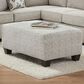 Arapahoe Home Ronstadt Ash Ottoman in Aspen Linen, , large
