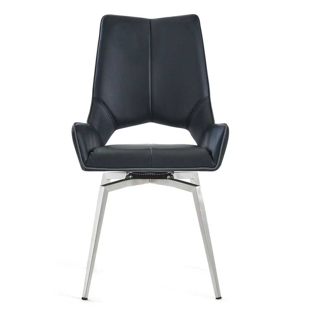 Global Furniture USA Swivel Dining Chair in Black, , large