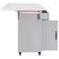 HOMLUX 51" Kitchen Island with Trash Can Storage Cabinet in Grey, , large