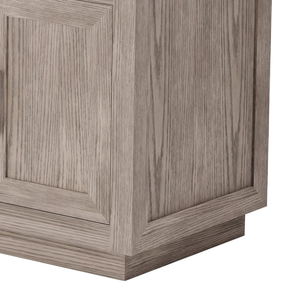 Lexora Home Abbey 80&quot; Double Bathroom Vanity in Grey Oak with 2 cm White Carrara Marble Top and Rectangular Sinks, , large