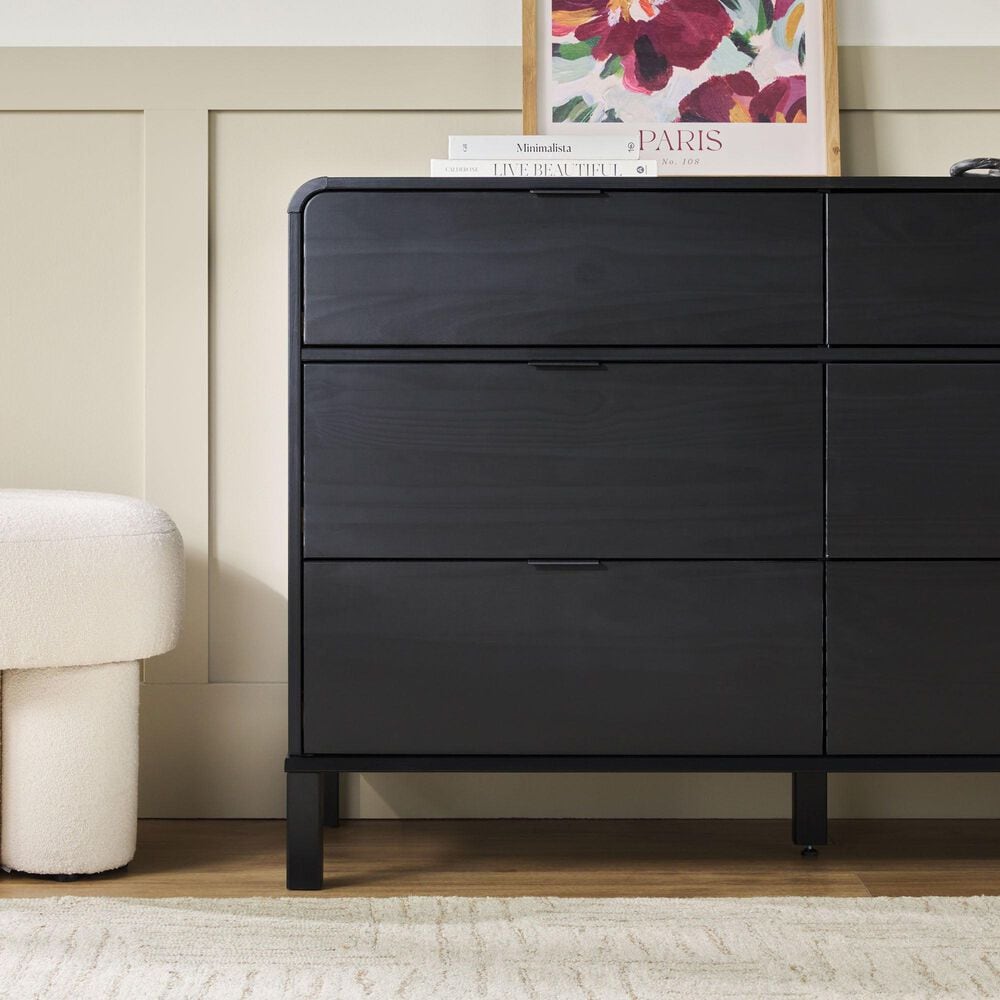 Walker Edison Elias 6-Drawer Dresser in Black, , large