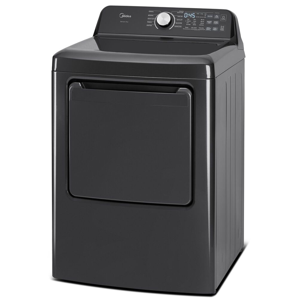 Midea 7 Cu. Ft. Smart Front Load Electric Dryer in Metallic Grey, , large