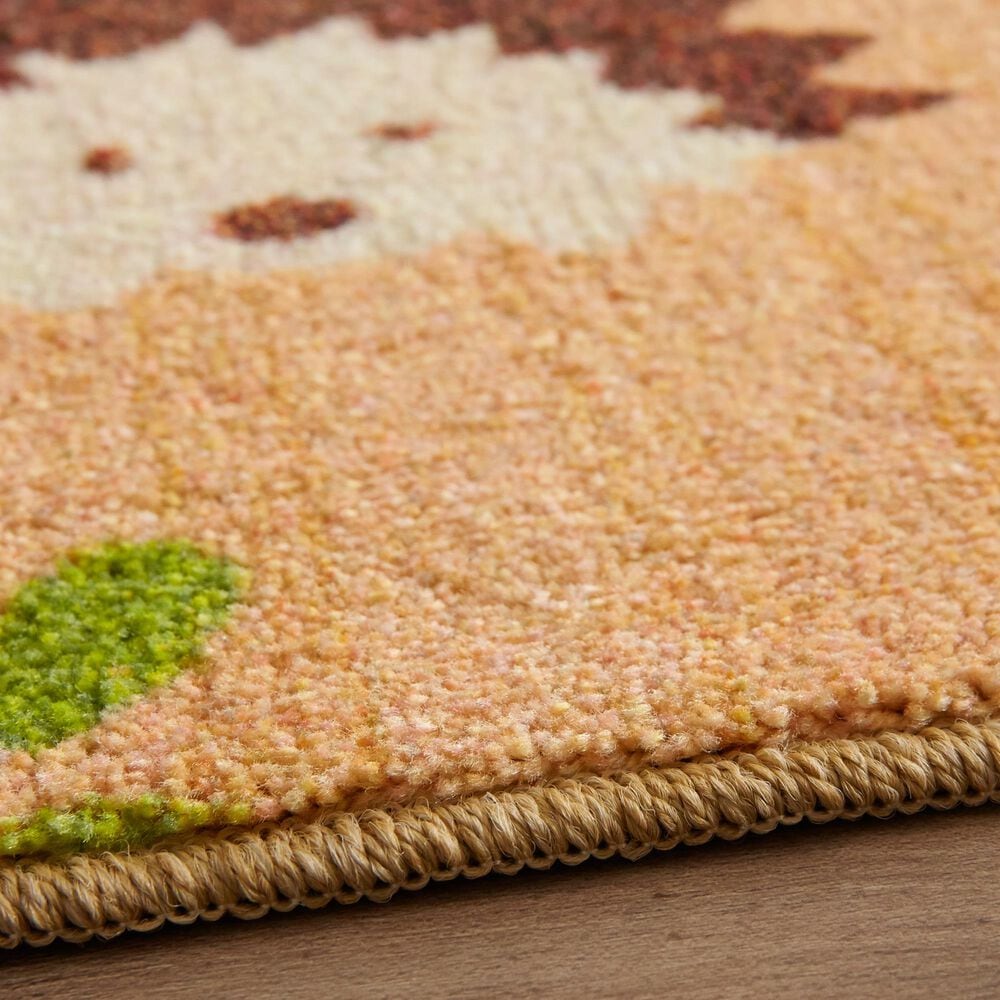 Karastan Prismatic 5&#39; x 8&#39; Blue, Green, Orange and Tan Kids Area Rug, , large