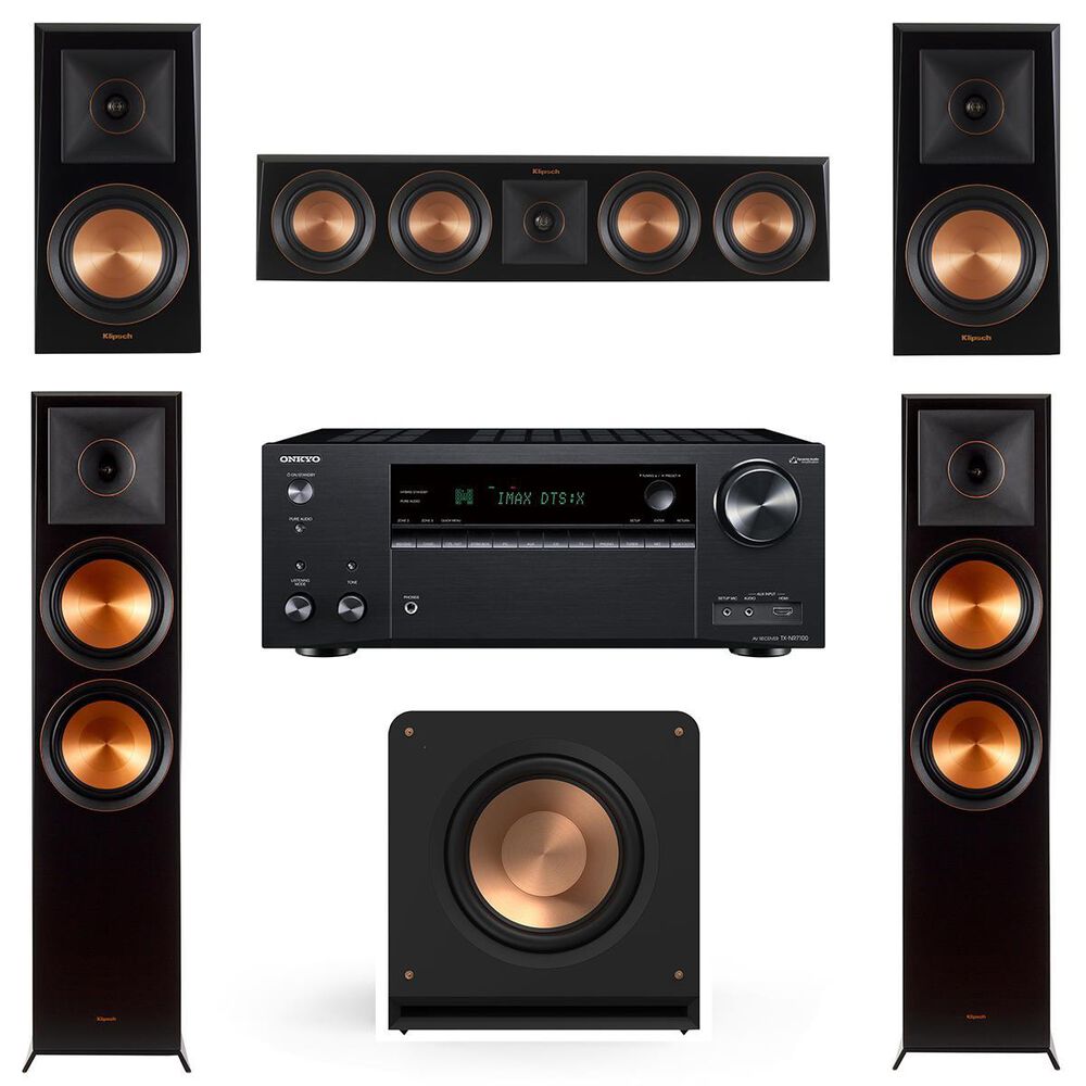 Onkyo Home Theater System Featuring Klipsch Speakers in Black and Ebony, , large