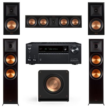 Onkyo Home Theater System Featuring Klipsch Speakers in Black and Ebony, , large