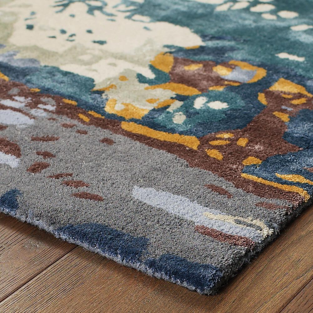 Oriental Weavers Galaxy 21903 2&#39;6&quot; x 8&#39; Blue Runner, , large