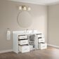 37B Lucerne 60" Single Bathroom Vanity in Bright White with Marble Top and Backsplash, , large