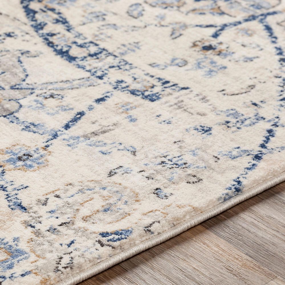 Surya Indigo 8&#39;7&quot; x 12&#39;4&quot; Denim, Navy, Mustard, Gray, Charcoal, Black, Beige and Off-White Area Rug, , large