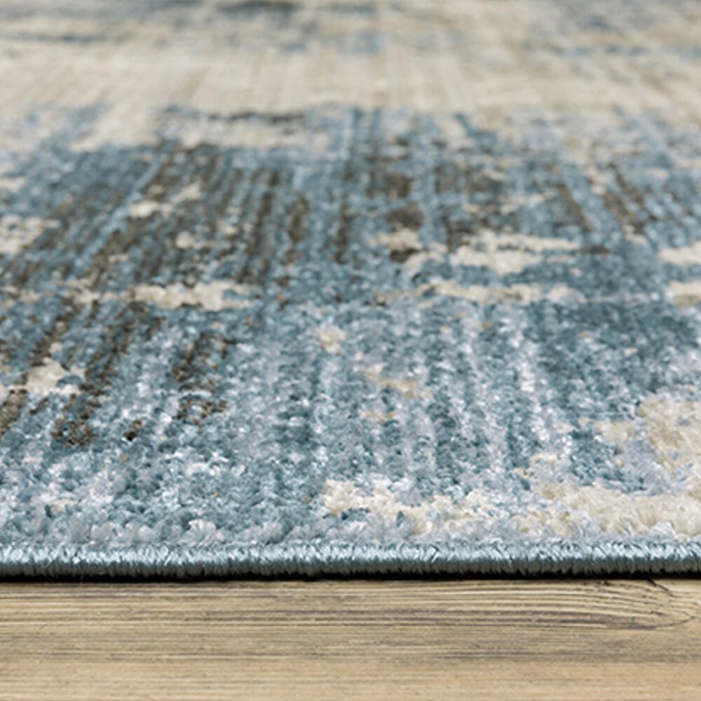Oriental Weavers Bauer Abstract 2&#39;3&quot; x 7&#39;6&quot; Blue Runner, , large