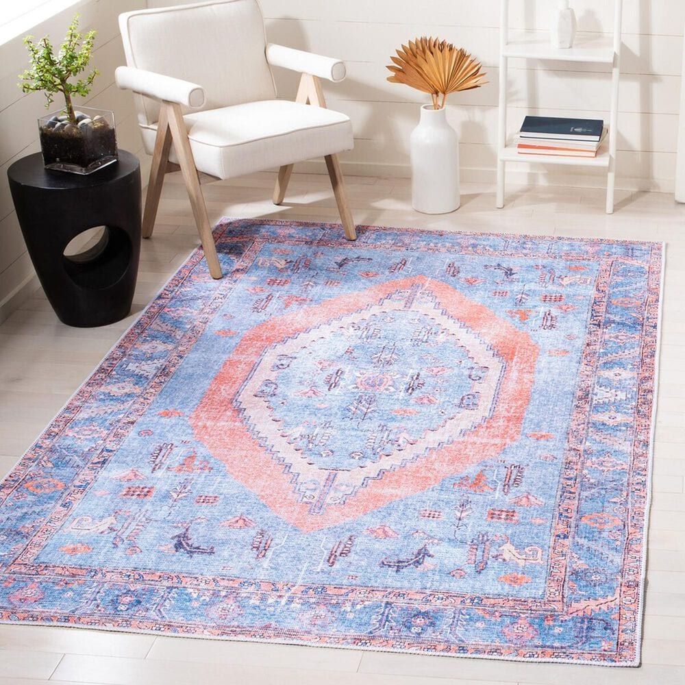 Safavieh Serapi 6&#39;7&quot; x 9&#39; Light Blue and Beige Area Rug, , large
