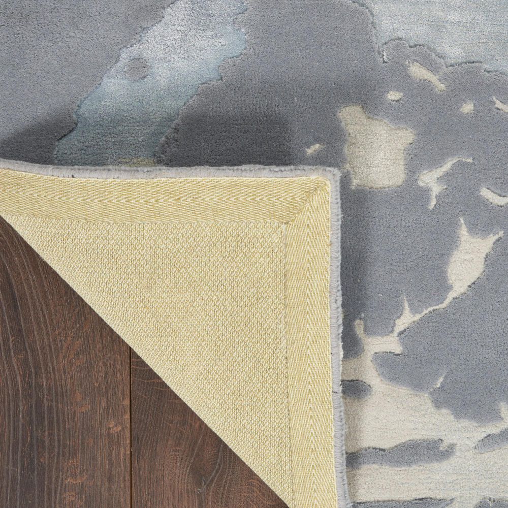 Nourison Prismatic PRS19 7'9" x 9'9" Seafoam and Silver Area Rug, , large