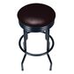 Timberlake Trademark Outdoor Ribbed Swivel Barstool in Black, , large
