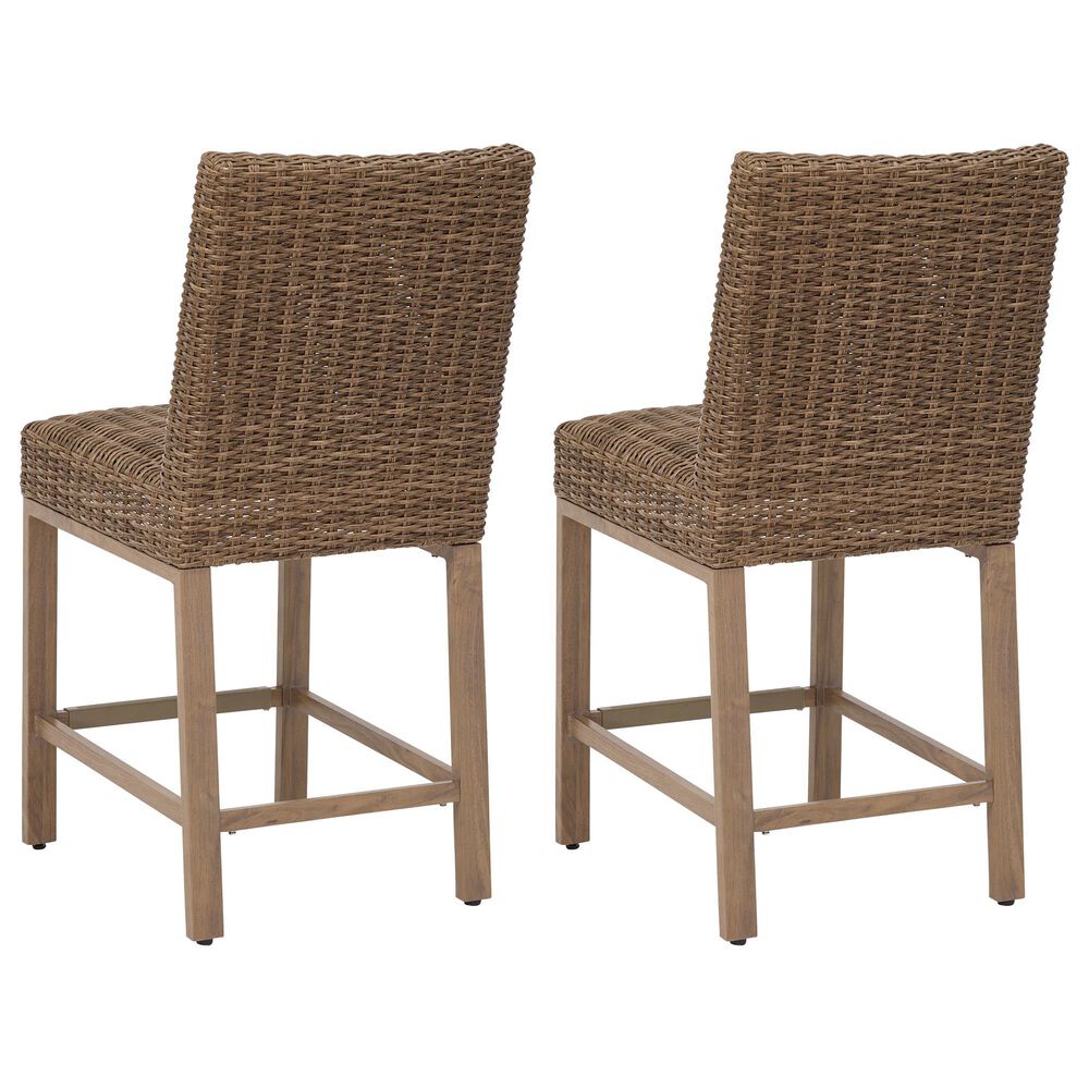 Ashley Walton Bridge Outdoor Bar Stool in Driftwood &#40;Set of 2&#41;, , large
