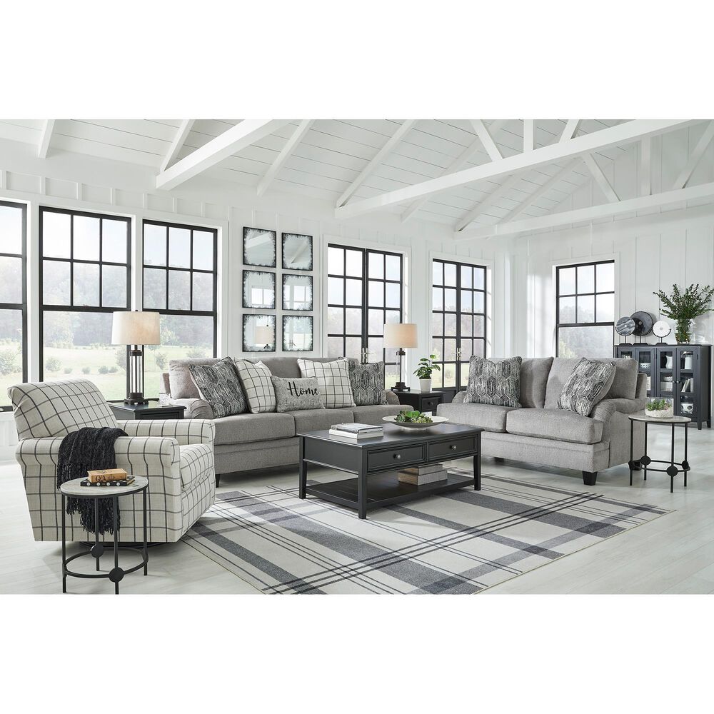 Ashley Davinca Stationary Loveseat in Charcoal, , large