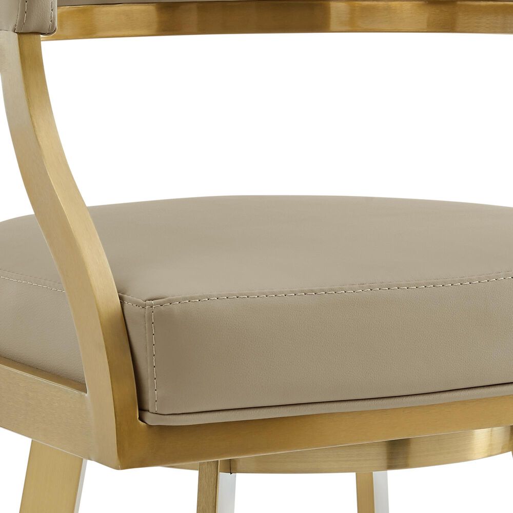 Armen Living Saturn Swivel Counter Stool in Gold, , large