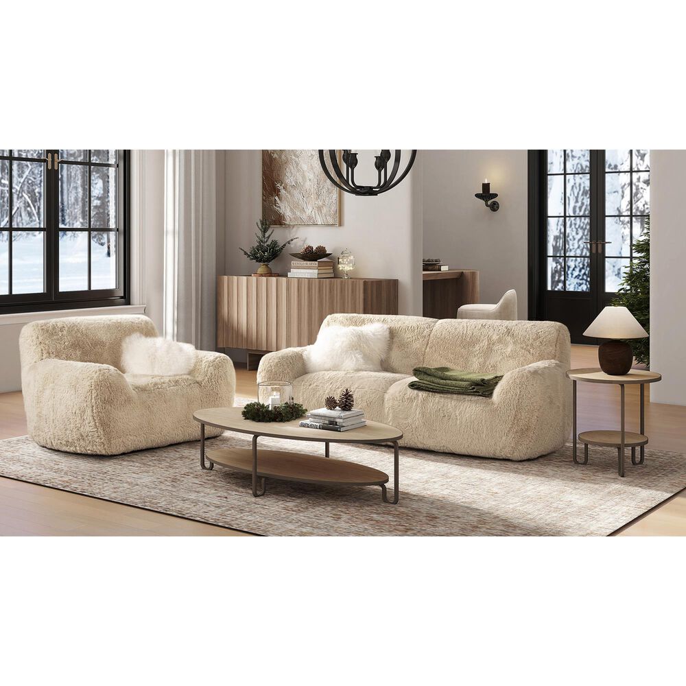 Jennifer Taylor Home Summit Stationary Sofa in Cream Beige, , large