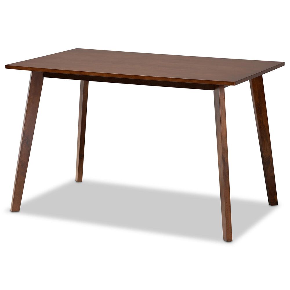 Baxton Studio Britte Dining Table in Walnut Brown - Table Only, , large
