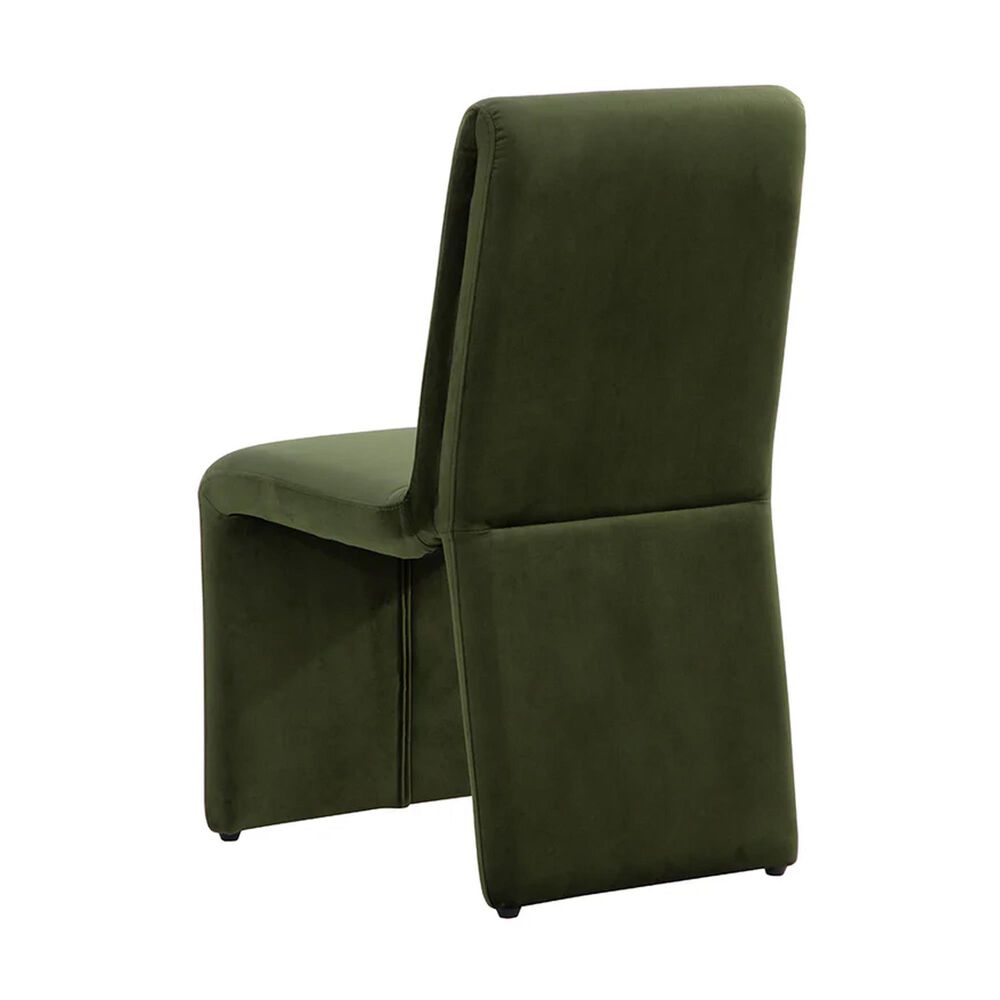 Club Collection By Sunpan Cascata Side Chair in Moss Green, , large