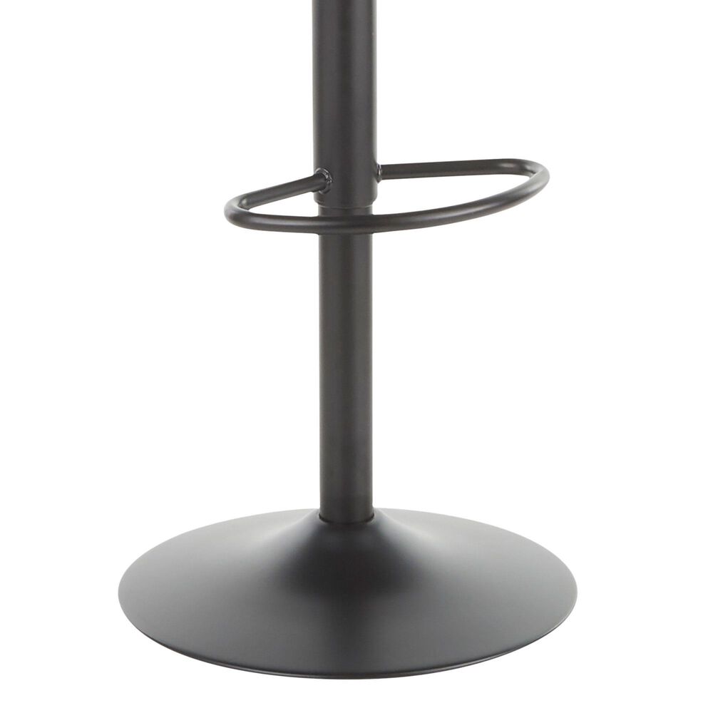 Lumisource Duke Adjustable Barstool in Grey and Black &#40;Set of 2&#41;, , large