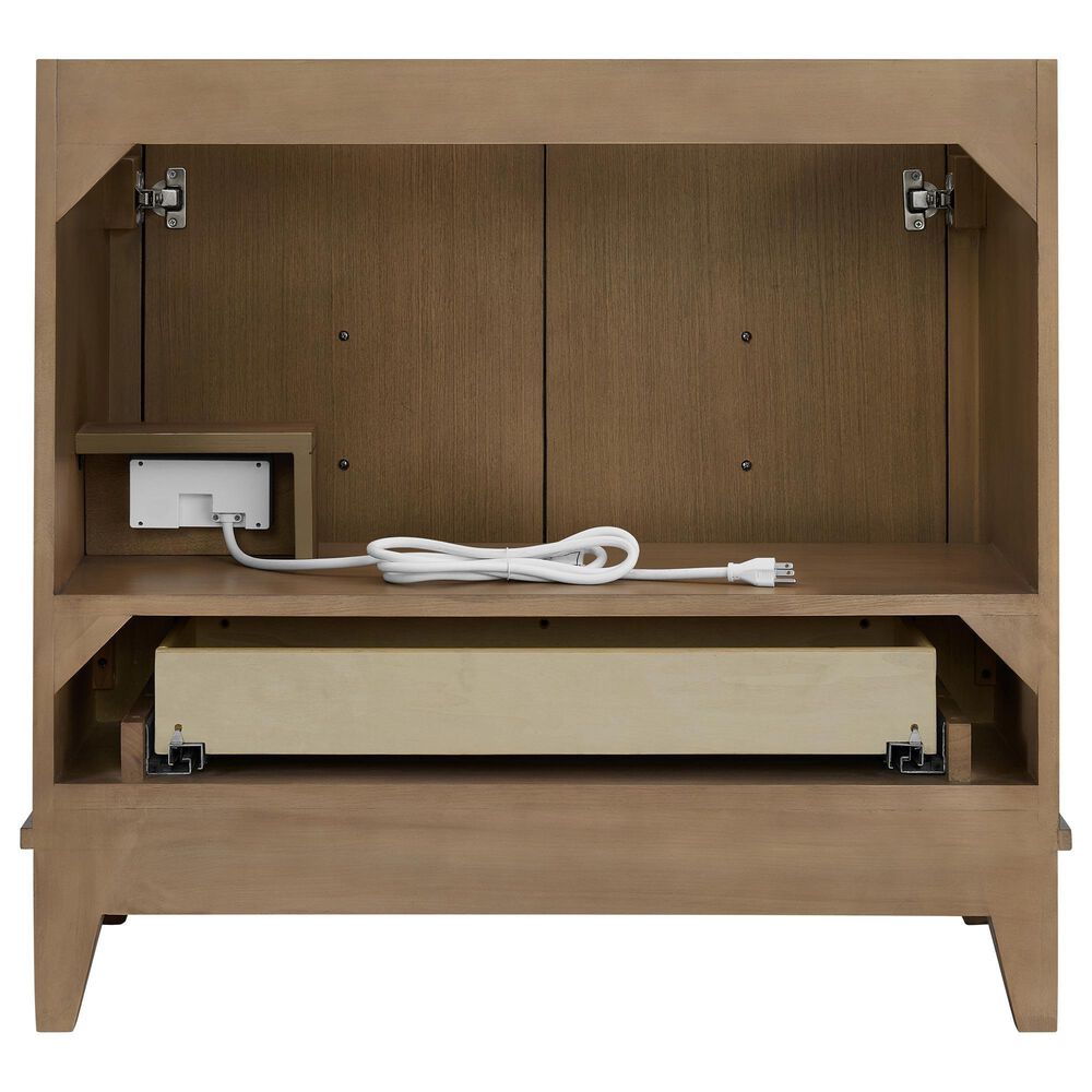 37B Fenwick 36" Single Bathroom Vanity in Kona with Glossy White Composite Stone Top and Backsplash, , large