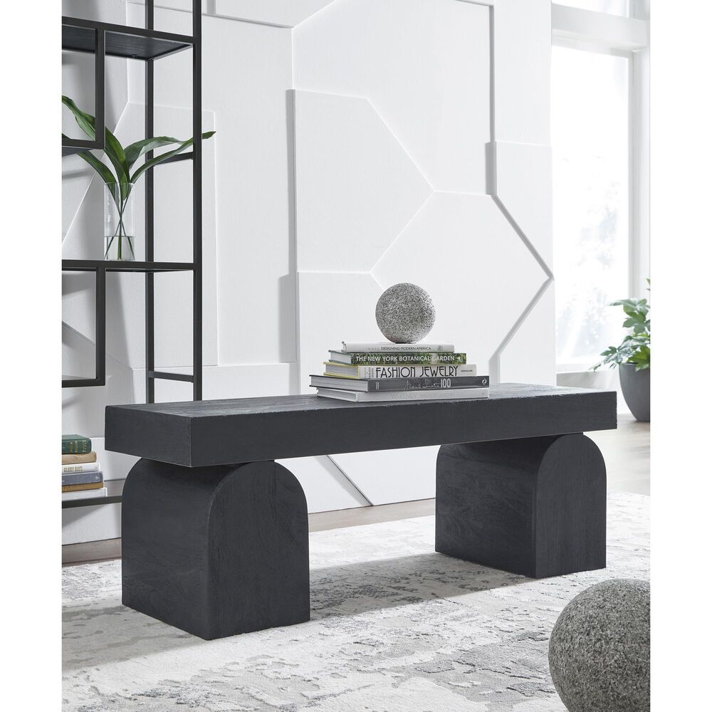 37B Holgrove Accent Bench in Black, , large