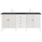 James Martin Vanities Myrrin 72" Double Vanity in Bright White with 3 cm Charcoal Soapstone Quartz Top, , large