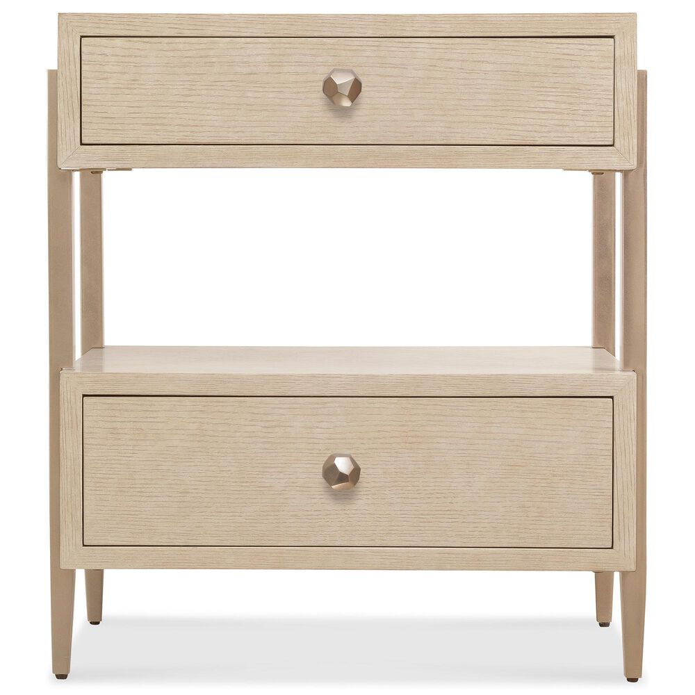 Hooker Furniture Westwood 2-Drawer Nightstand in Polished Limestone and Radiance, , large
