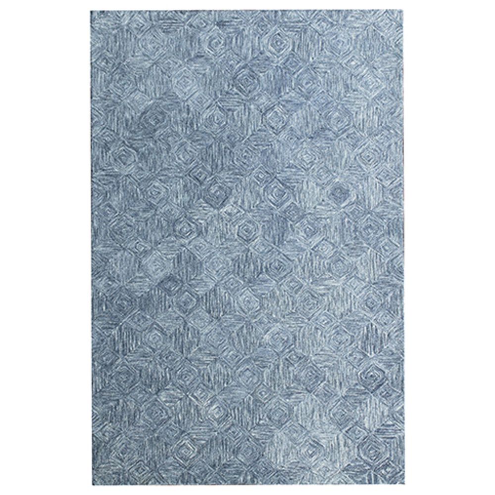L&R Resources Aurora Geometric Blue 7"9" x 9"9" Area Rug, , large