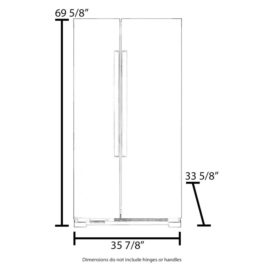 Whirlpool 25 Cu. Ft. 36&quot; Side-by-Side Refrigerator in Monochromatic Stainless Steel, , large