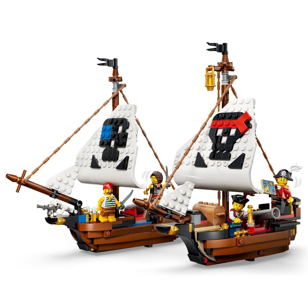 LEGO Creator Iconic Pirate Ship Building Set, , large