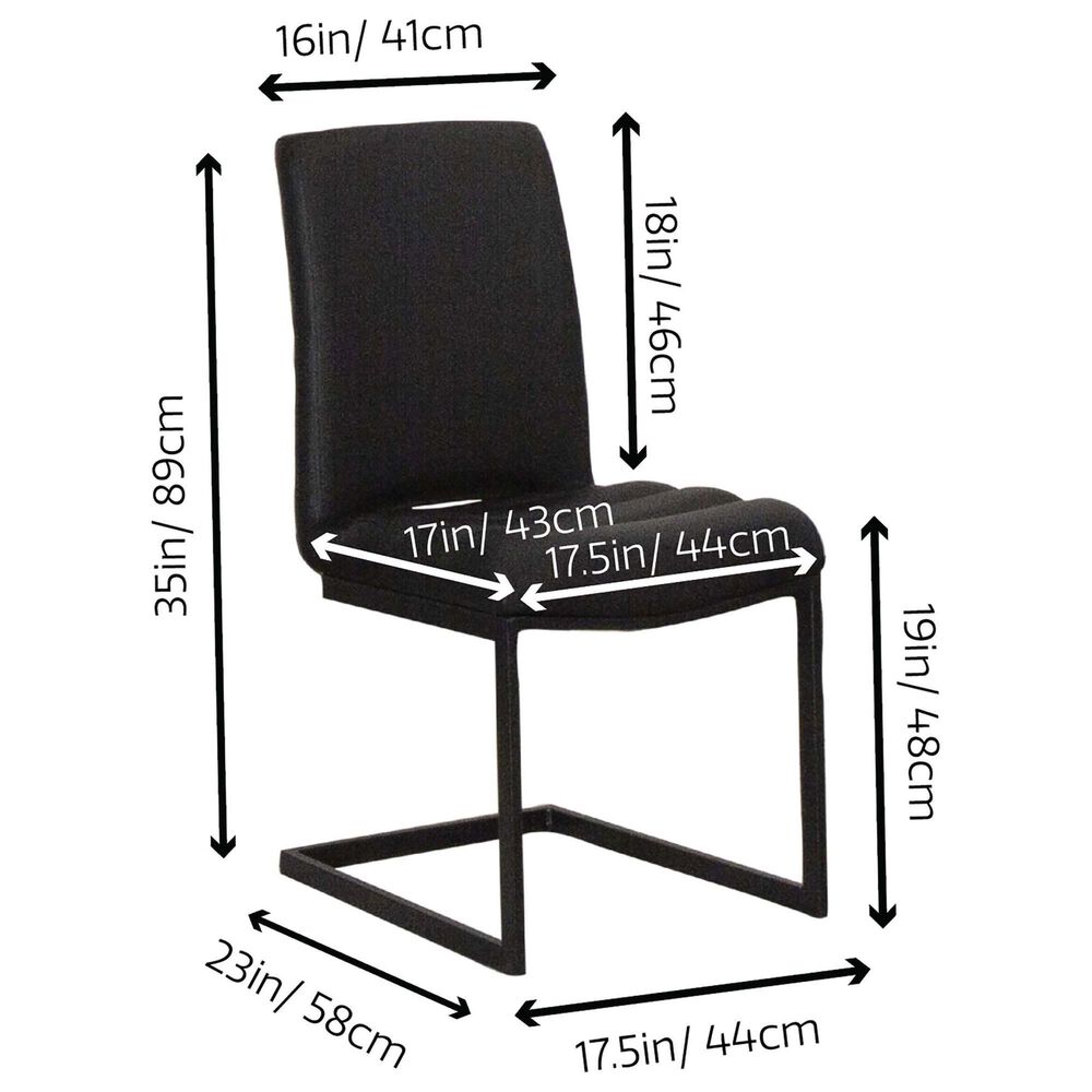 Sunset Furniture Rhea Side Chair in Matte Black, , large