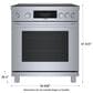 Bosch 800 Series 30" Freestanding Electric Induction Style Range in Stainless Steel, , large