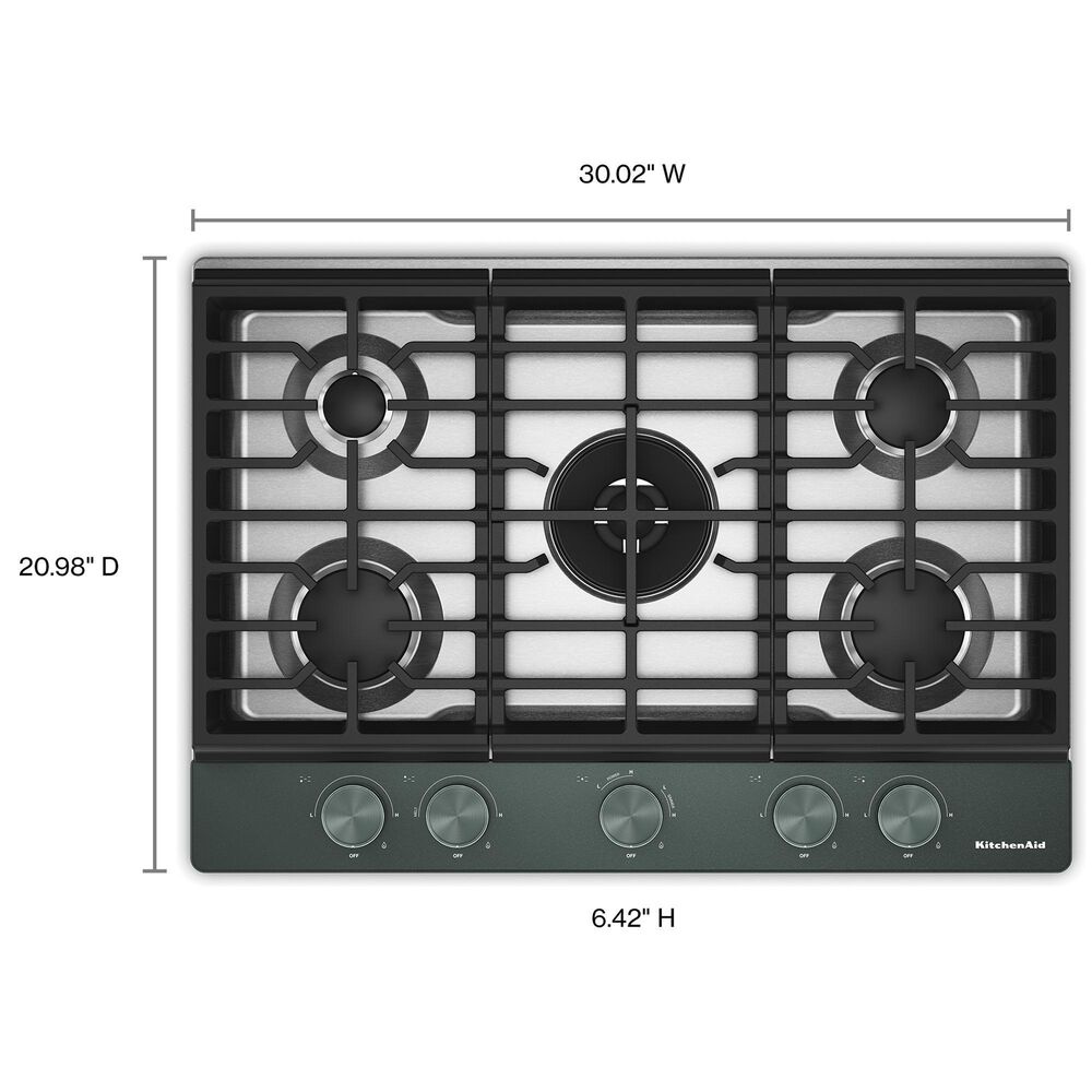 KitchenAid 30" Gas Cooktop with 5 Burners in Juniper, , large