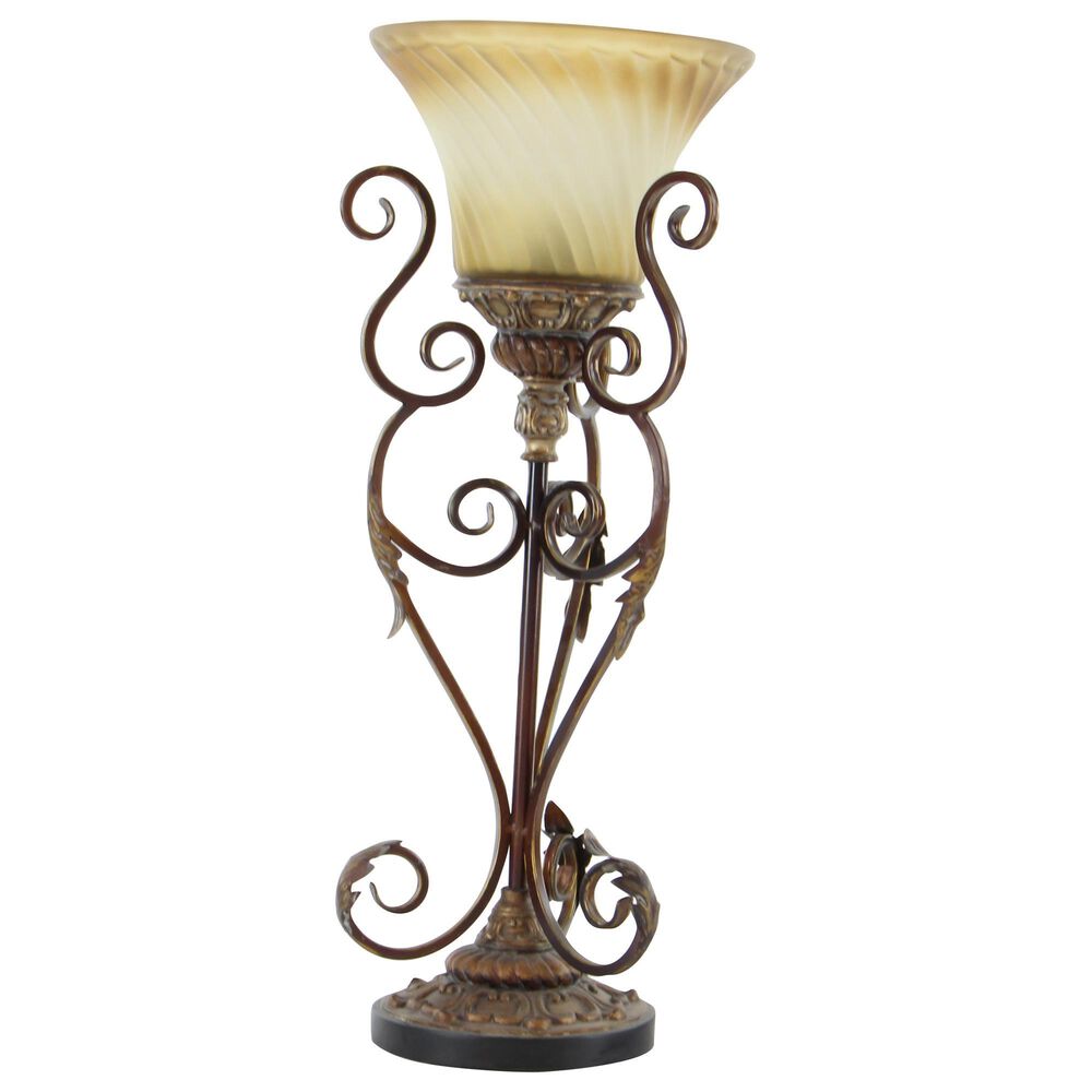 Maple and Jade 29&quot; Mediterranean Uplight in Dark Brown &#40;Set of 2&#41;, , large