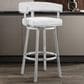 Blue River Lorin 26" Swivel Counter Stool with White Cushion in Stainless Steel, , large