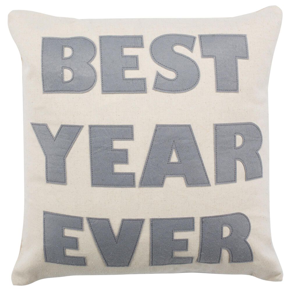 Safavieh Best Year Ever 18" Pillow in Grey, , large