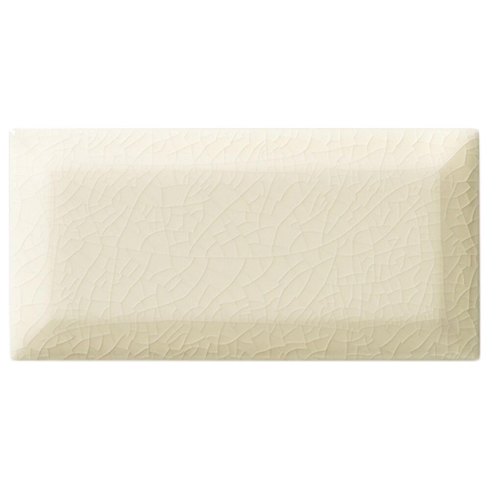 Elon Hampton Bone Glossy Beveled Ceramic Tile, , large