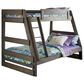 Rusticvale Twin over Full Bunkbed in Driftwood Grey, , large