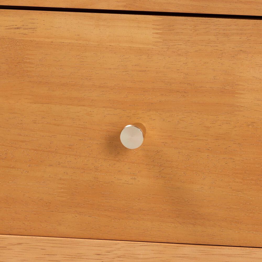 Baxton Studio Lucera 2-Drawer Bobbin Nightstand in Oak Brown, , large