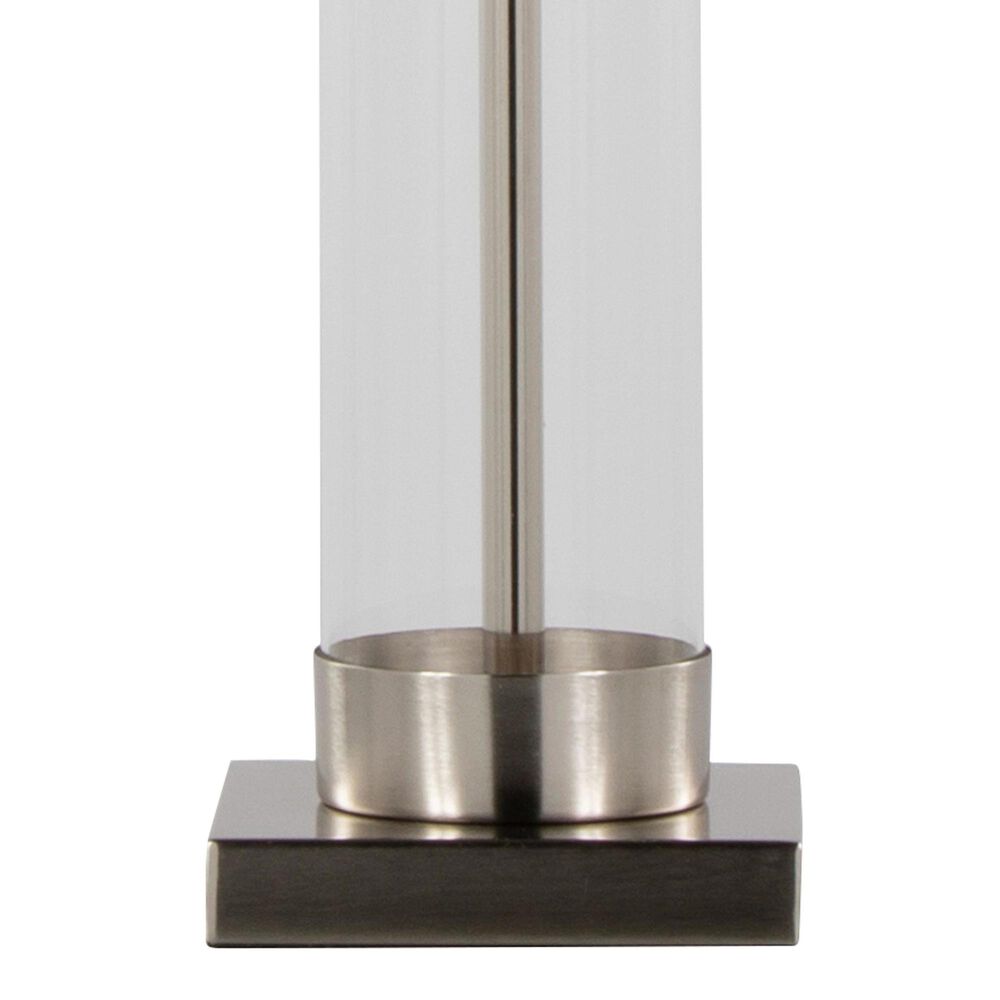 LumiSource Glacier Glass Table Lamp in Clear and Brushed Nickel (Set of 2), , large