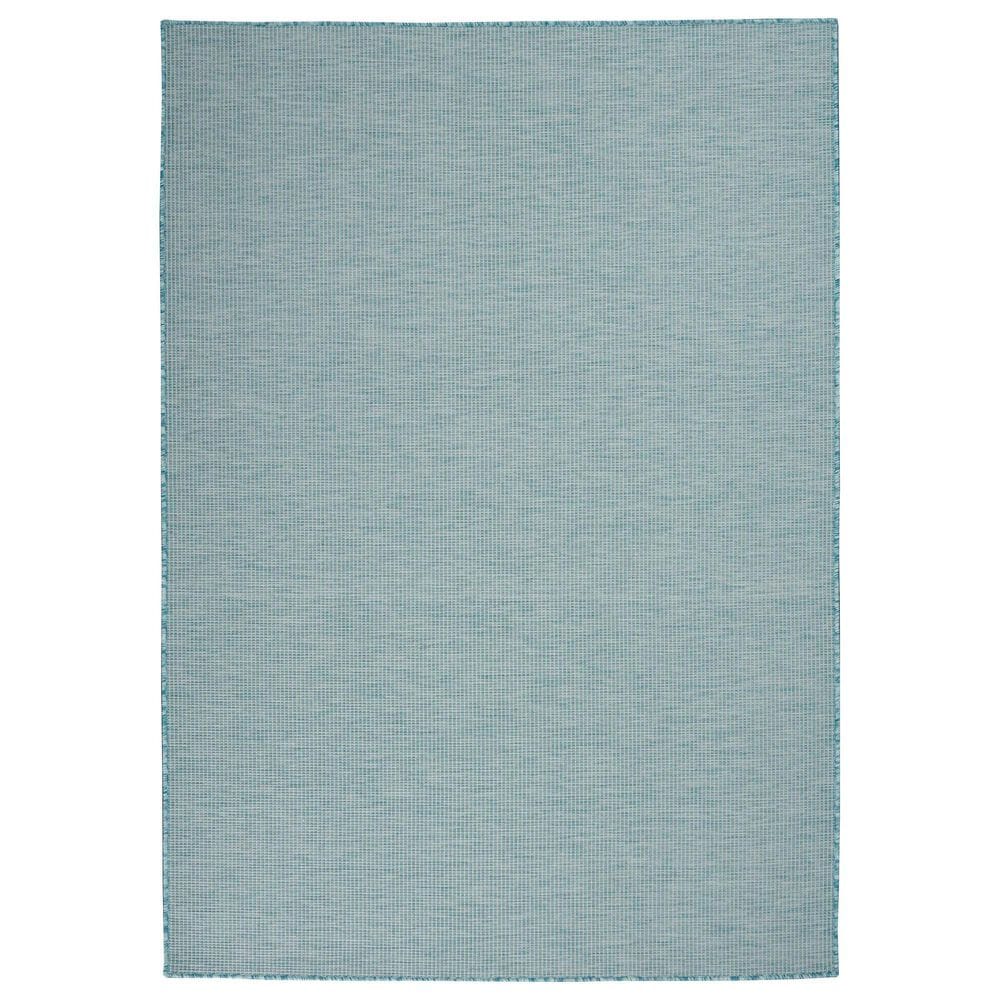 Nourison Positano 6" x 9" Aqua Indoor/Outdoor Area Rug, , large