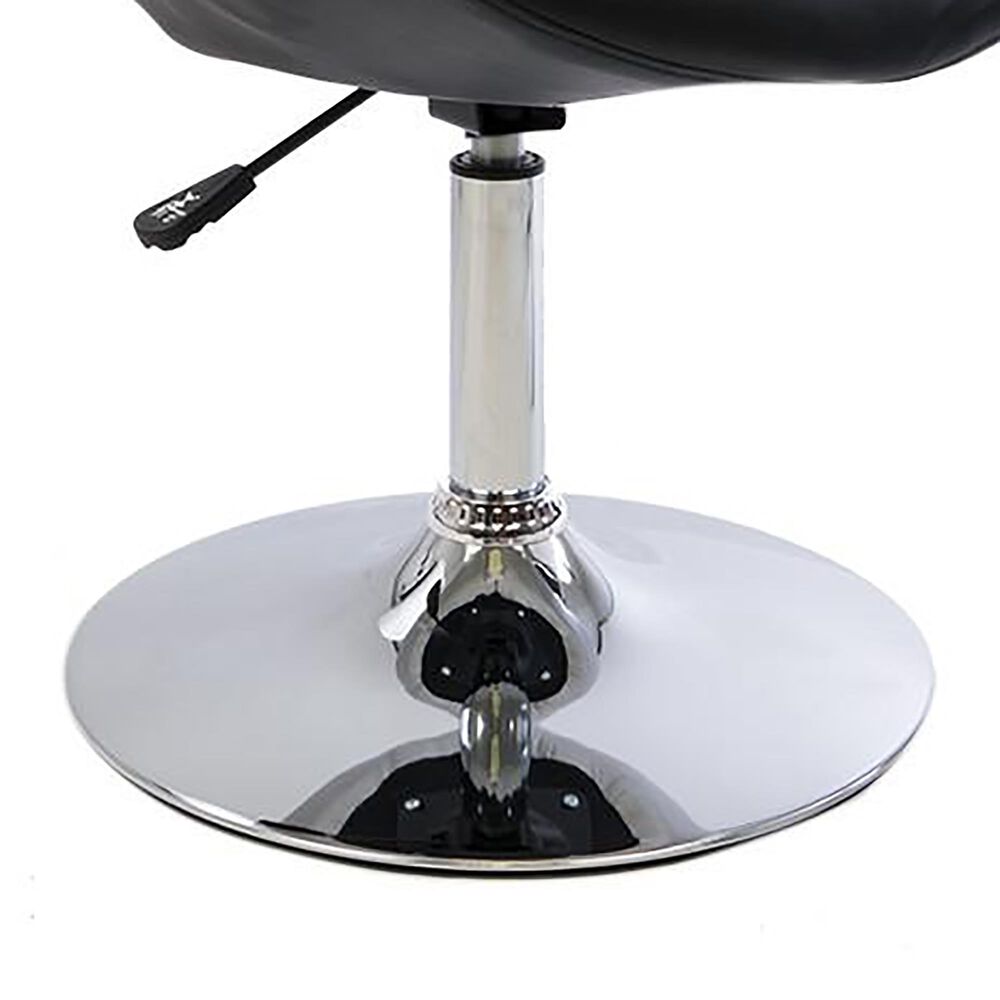 Impressions Vanity Antoinette Tufted Vanity Chair with Black Seat in Stainless Steel, , large