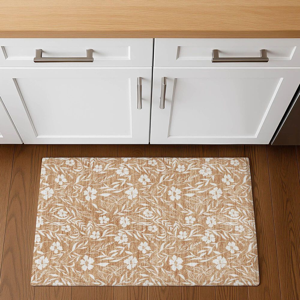 Dalyn Rug Company Soft Essentials Floral Copper 1'8" x 2'6" Indoor/Outdoor Area Rug, , large