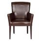 Safavieh Dale Leather Arm Chair in Brown, , large
