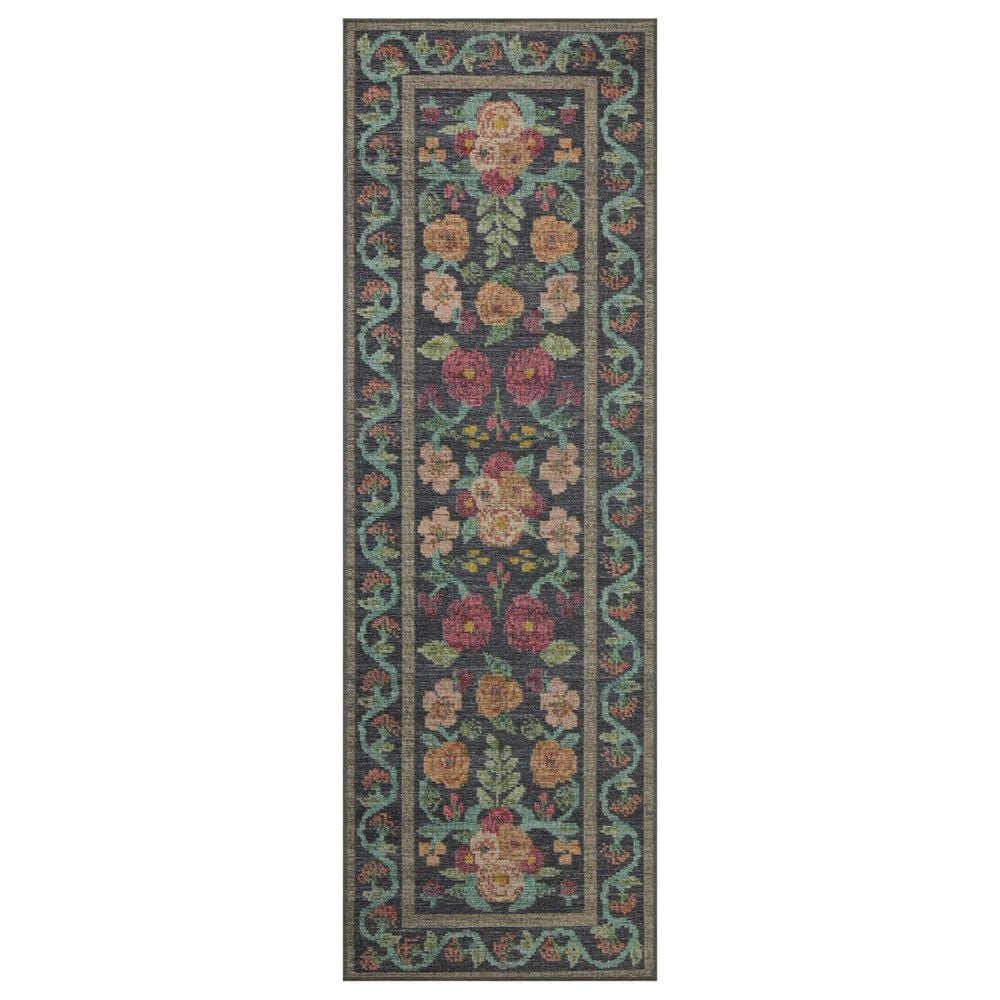 Rifle Paper Co Rosa 2"6" x 12" Black Runner, , large